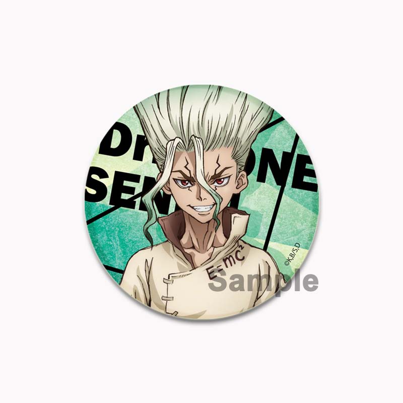 

32/44/58 мм TV Anime DR STONE эмалированный значок Ishigami Senkuu/Amber/Kohaku значки на лацкан мультфильм броши рюкзак ювелирные изделия аксессуары подарок 44mm