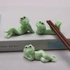1PC Ceramic Frog Utensil Holder Creative Funny Chopstick Stand Cutlery Rest For Restaurant Kitchen Tableware Spoon Fork Tools