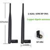 2 X 2.4GHz 6dBi Indoor Omni-Directional WiFi Antenna 802.11n/b/g RP-SMA Female Connector + 2 X 20cm/8" U.FL/IPEX To RP-SMA Pigtail Antenna WiFi Cable