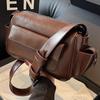Borsa a tracolla INS rossa da donna Autunno Inverno Nuova Grande capacità Borse a spalla retrò Texture PU Borse a mano quadrate Tendenza