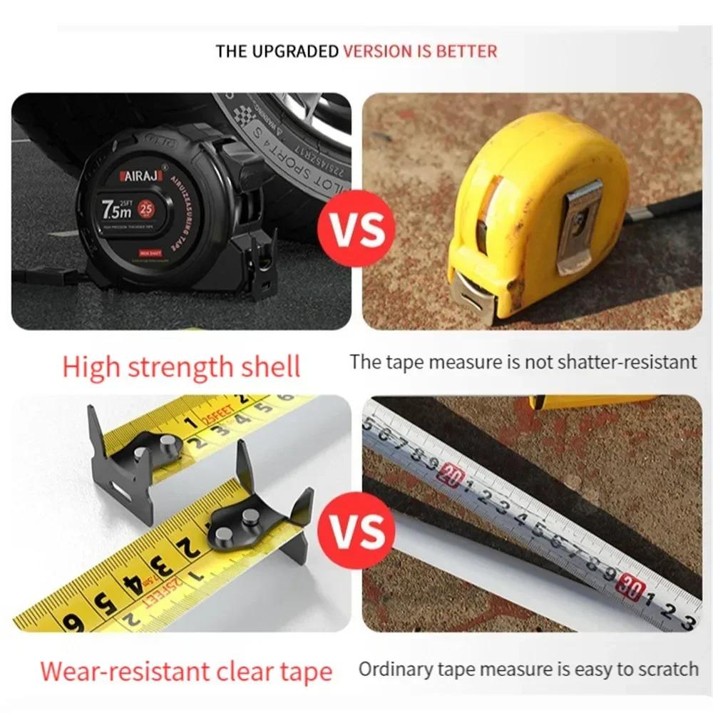 Retractable Tape Measure Heavy Duty 3M 5M 7.5M Durable Precise Metric Ruler for Woodworking Gauging Tools