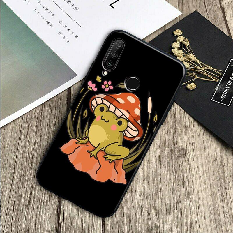 

Cottagecore Frog Mushroom For Huawei Nova 11 12i 8i 7i 3i 9 10 SE Y60 Y61 Y70 Y72 Y73 Y90 Y91 P20 P30 Pro P40 Lite Case Huawei Nova 5T