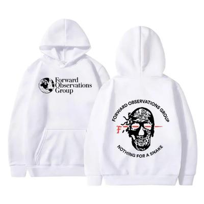 Forward Observations Group Nothing for A Snake FOG Pattern Hoodies Men's and Women's Gothic Skull Retro Hoodies Street