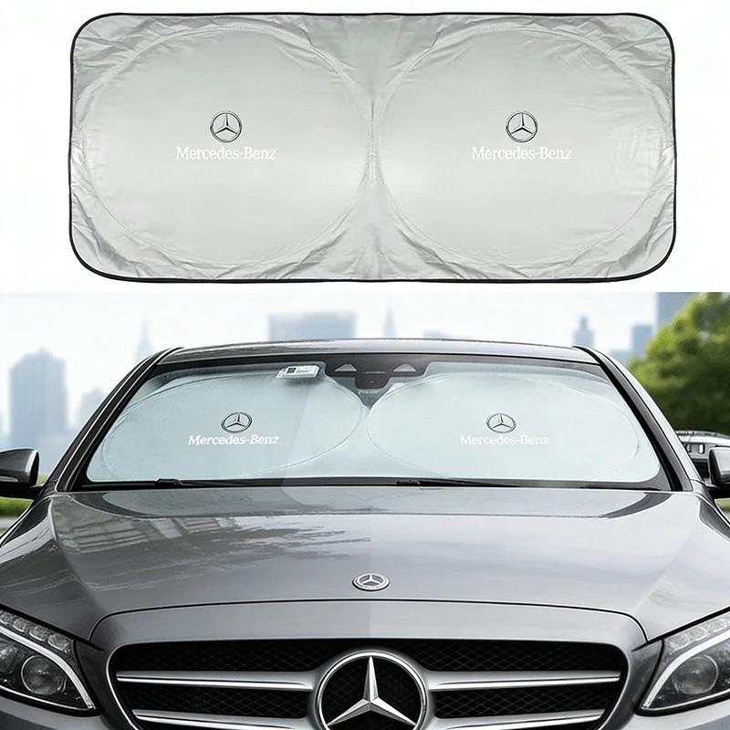 ODOQ6 Car Windshield Sun Shade Visor UV Protection Shield For Mercedes Benz AMG Smart W168 W205 W206 W169 W242 W246 W247 W202 W203W204