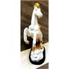Decorative Horse Sculpture, White with Golden Mane and Tail, 33 Cm Home Decoration Office Table Gift.
