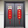 2pcs/set Plush Cloth Couplets Traditional Wall Ornaments Spring Festival Vietnamese Couplets Party Supplies 3 styles
