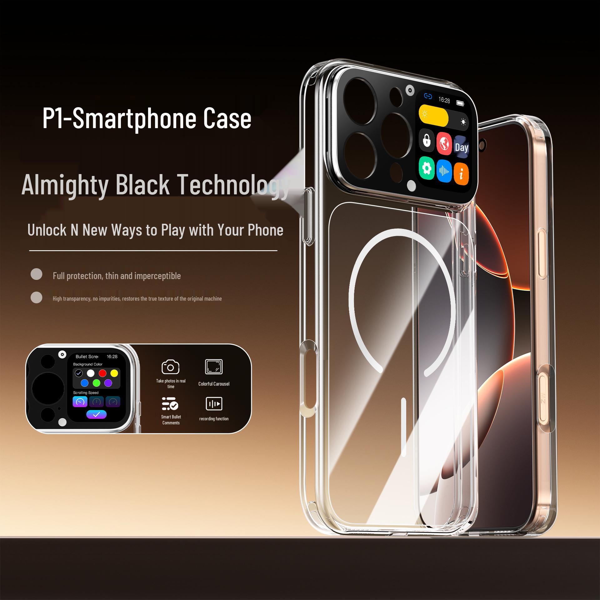 Smart AI Crystal Clear iPhone 17 Pro Case with Magnetic Ring iPhone 16 Pro Max