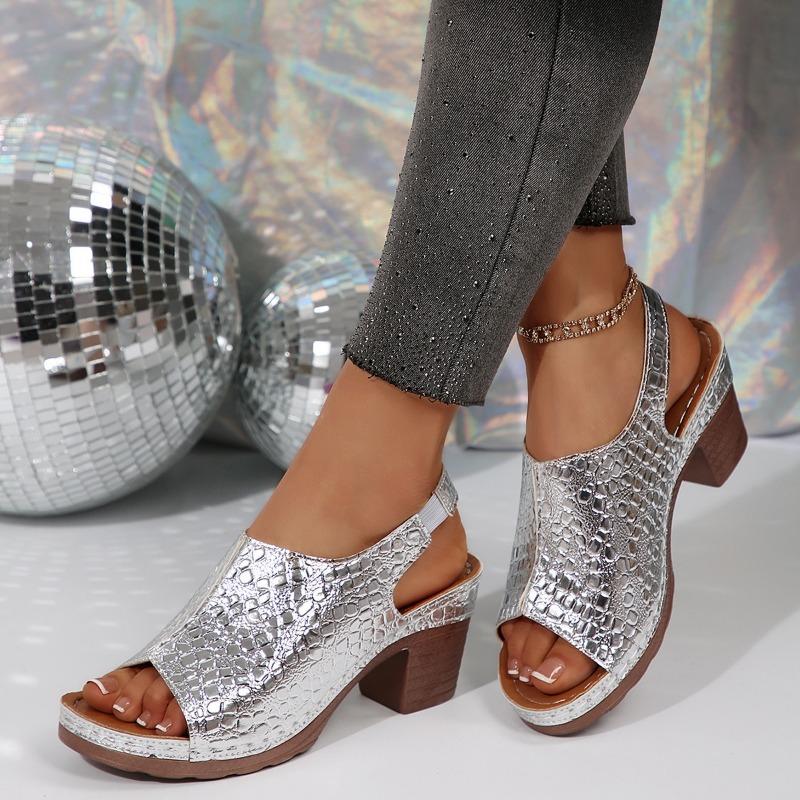 New Large-sized Thick-soled Fish-mouth Women's Shoes and Slippers