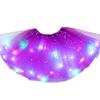 Women's Sequined Light-emitting Half-length Mesh Skirt LED Light Tulle Skirt