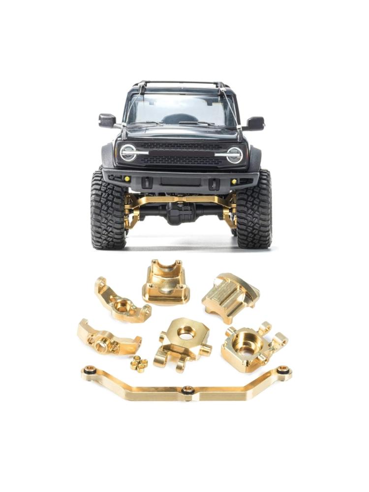 Brass Weight Steering Link Block  Diff Cover Casters Block for 1/18  Crawler Car 4-M