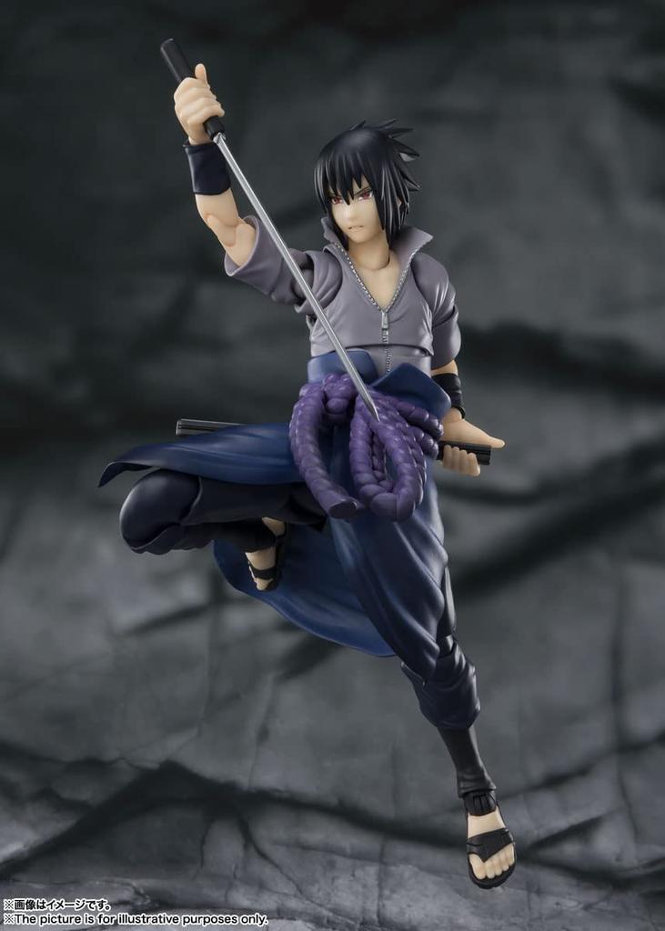 Naruto Shippuden Uchiha Sasuke The One Who Bears All Hatred Approximately 145mm PVC ABS Painted Movable Figure BAS63450 S.H.Figuarts - - &