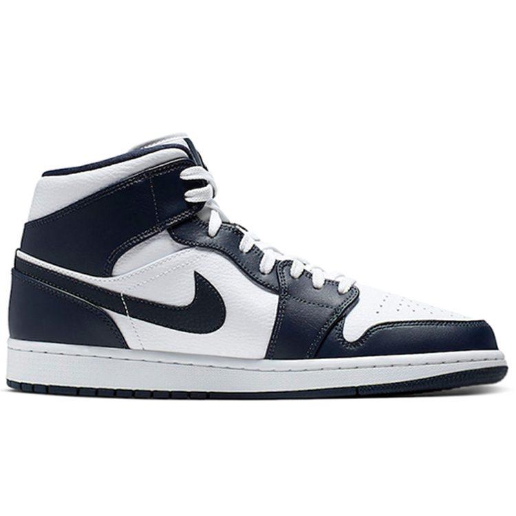 Air Jordan 1 Mid 'Obsidian White' 554724-174
