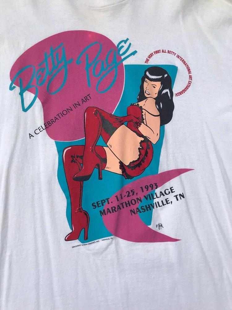 

1993 Bettie Page Demon Devil PinUp Nashville TN Festival Tshirt Size S5XL Unisex T-Shirt XXXXL