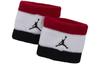 Jordan Terry Wristbands Breathable Thermal Protective Gym Red/White/Black Cotton Unisex DV4207-624