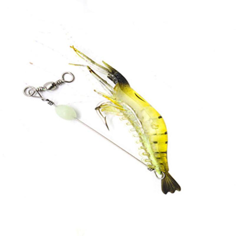 9cm Simulation Prawn Fishing lure Multicolor Luminous Tackle Bait Sea fishing Soft bait fishing tool