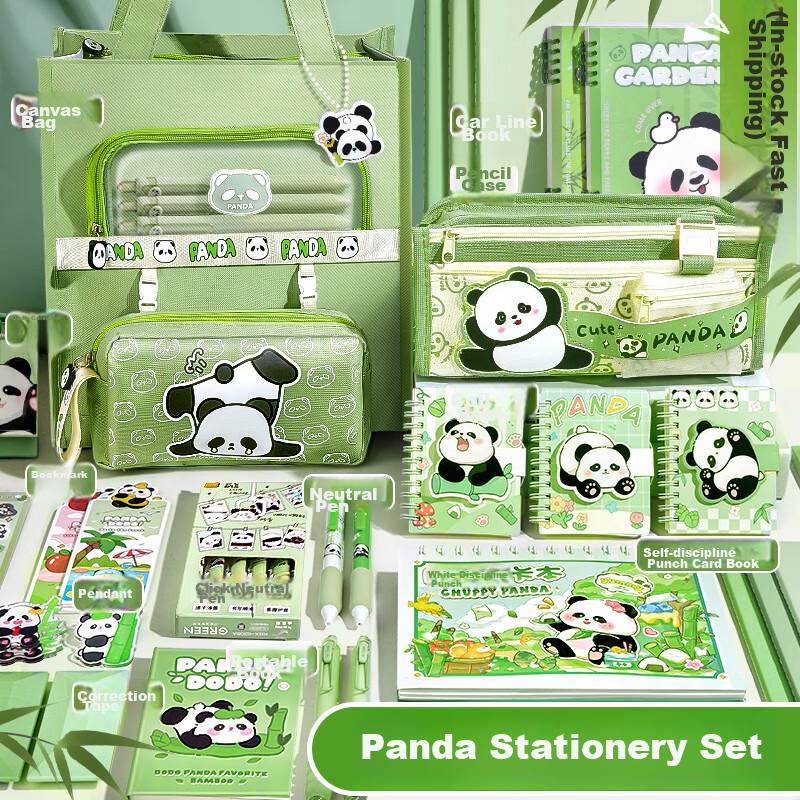 Panda Stationery Set, High-Quality Back-To Gift Pack, Graduation Present, Complete Study Supplies, Children's Gifts, Daily Gifts