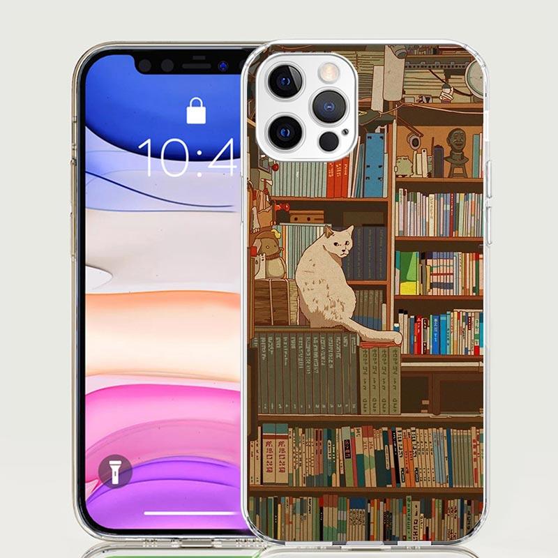 Read Books illustration Reading Phone Case for Apple iPhone 17 Air 16 15 Plus 14 + 13 Mini 12 11 Pro Max 7 8 SE 16Max Soft Shell