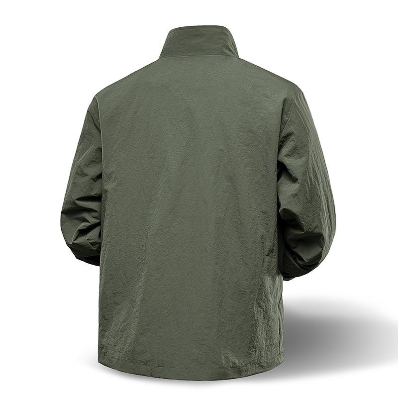Working Jacket Men's Outdoor Jacket Stand Collar Jacket Nylon Windbreaker Jacket