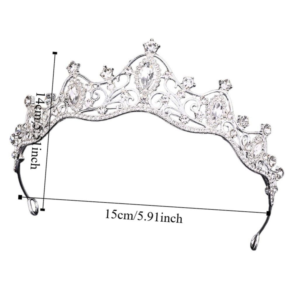 Sparkling Bridal Crown Luxury Queen Princess Tiara Hair Ornaments Crystal Crown  Wedding