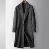 Manteau Trench Long en Laine à Revers Croisé Automne et Hiver, Veste Tweed Double Face Décontractée de Luxe Léger pour Jeunes