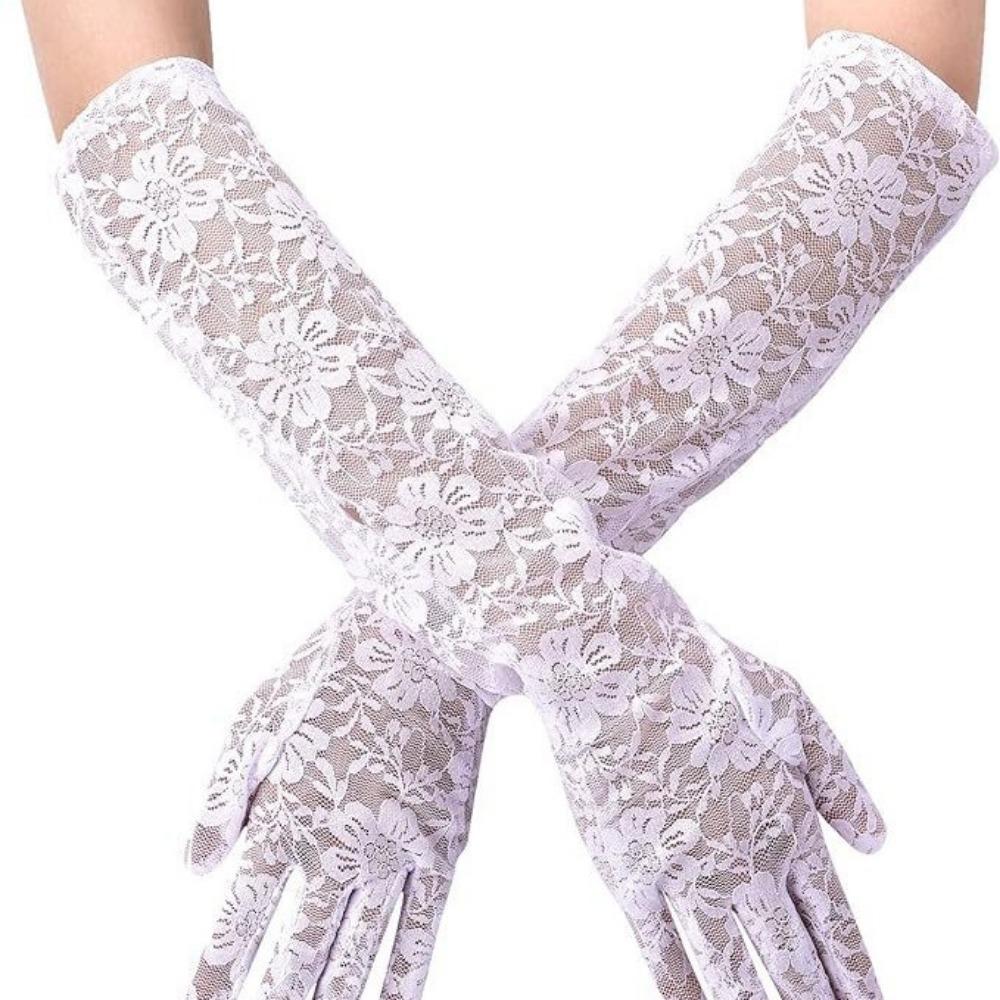 Lace Gloves Bridal Gloves Wedding Lace Gloves Women's Party 1920s Costume Sexy