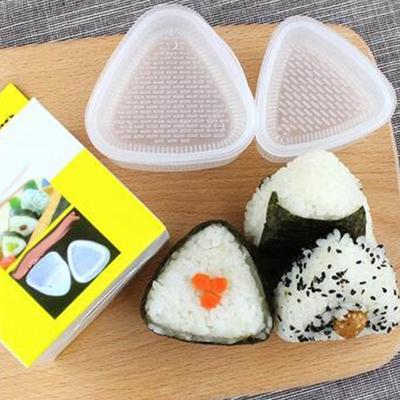 2pair Triangular Gimbap Sushi Maker Rice Ball Cake Press Mold Bento Gimbap Making Kit Kitchen Accessories Mold For Children Food