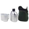 3pcs/Set Military Canteen Cookware Multi-Functional Water Bottle with Grab Handled Cup Canvas Cover Bag Outdoor Camping Hiking