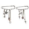 Pin Star Chain Charm Keychains Sweet Cool Lovely Pendant Hangings Ornament Keyring Backpack Decoration for Women Girls