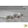 Table Lamp 13W/18W/27W H-Shaped Eye-Protecting Tricolor Energy-Saving Fluorescent Tube with Square Four-Pin H-Tube.