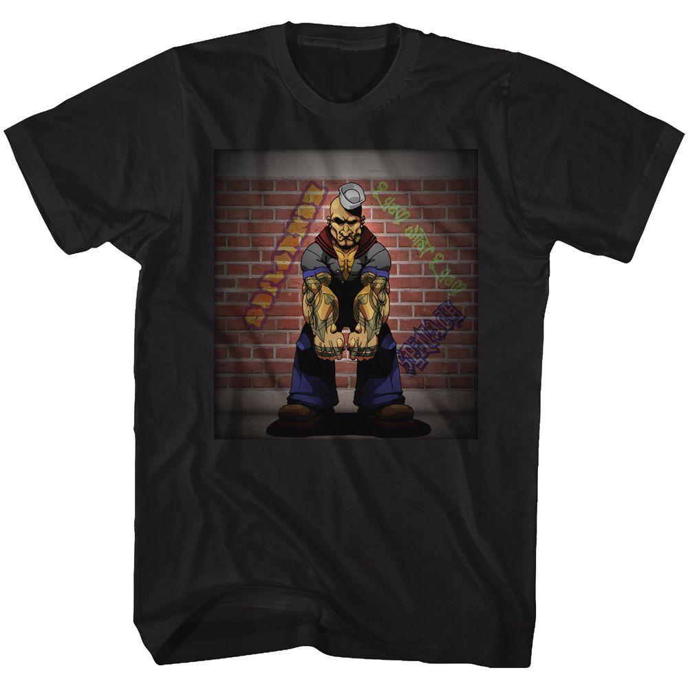 Popeye Serious Popeye Short Sleeve Adult T-shirt S