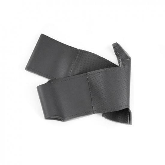 All Black Steering Wheel Leather Cover For Ford EcoSport 2014 2015 2016 2017