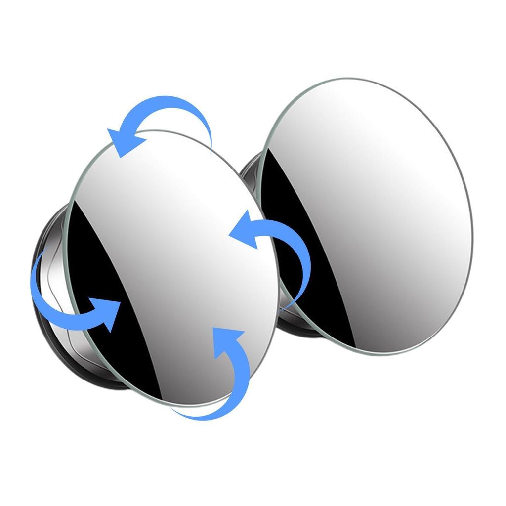 Blind Spot Car Mirror | Rimless Round Convex Car Mirror