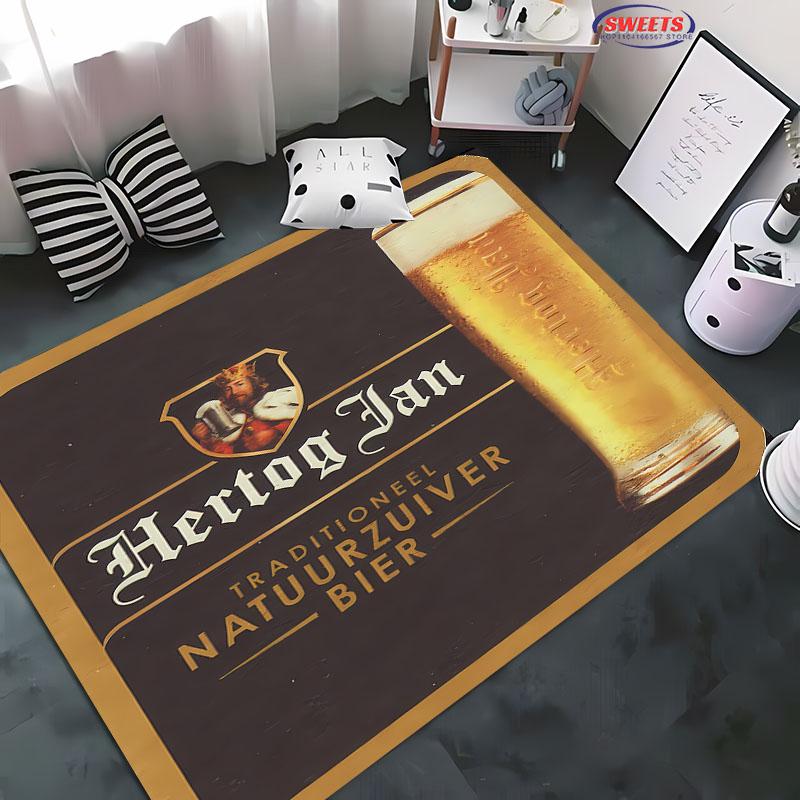 3D Printing H-Hertog Jan LOGO Large Carpet for Home Living Room  Kids Bedroom Mat Sofa Doormat Kitchen Floor Rug Anti-slip Decor