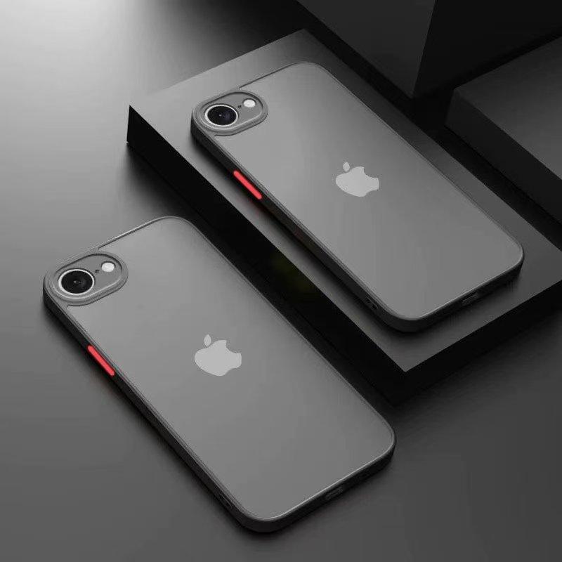 Pour 17E 16E Coque Rigide en PC Bumper Souple Étui Mode 2 en 1 iphone17e iphone16e Capa Nouvelle Coque Armure Bumper Coque de Téléphone antichoc iPhone17e noir