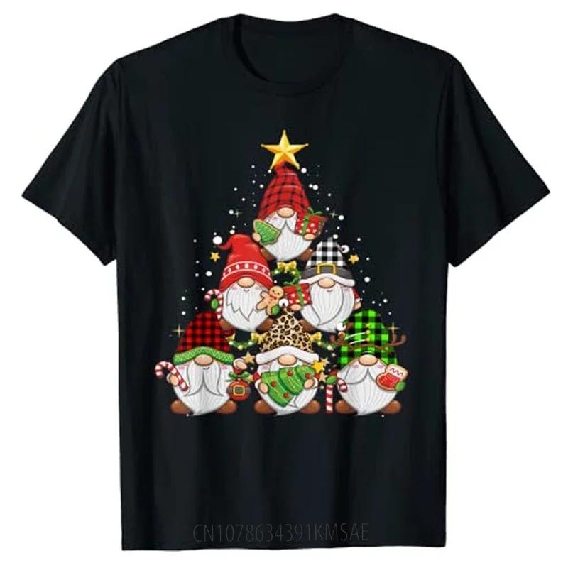 Christmas Gnome Shirt Funny Family Pajamas Gnome Tree Xmas Costume TShirts Gifts Cute Graphic Tee Tops Cotton Basics Outfits