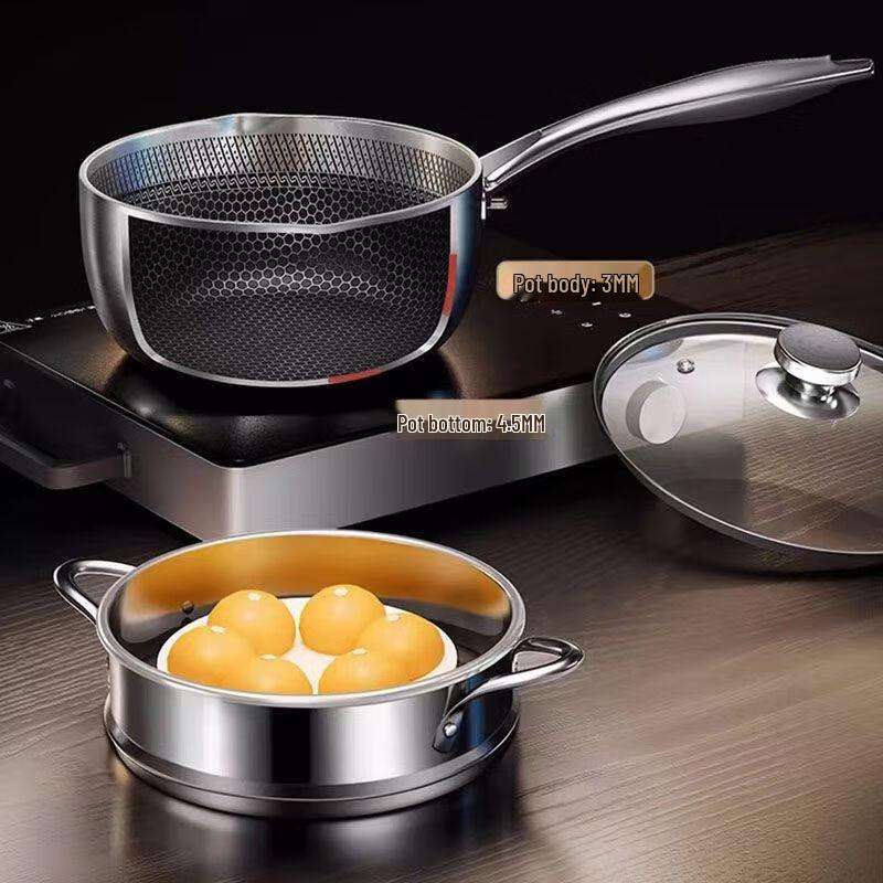 Wutuo 316 Stainless Steel Honeycomb Non-Stick Pot