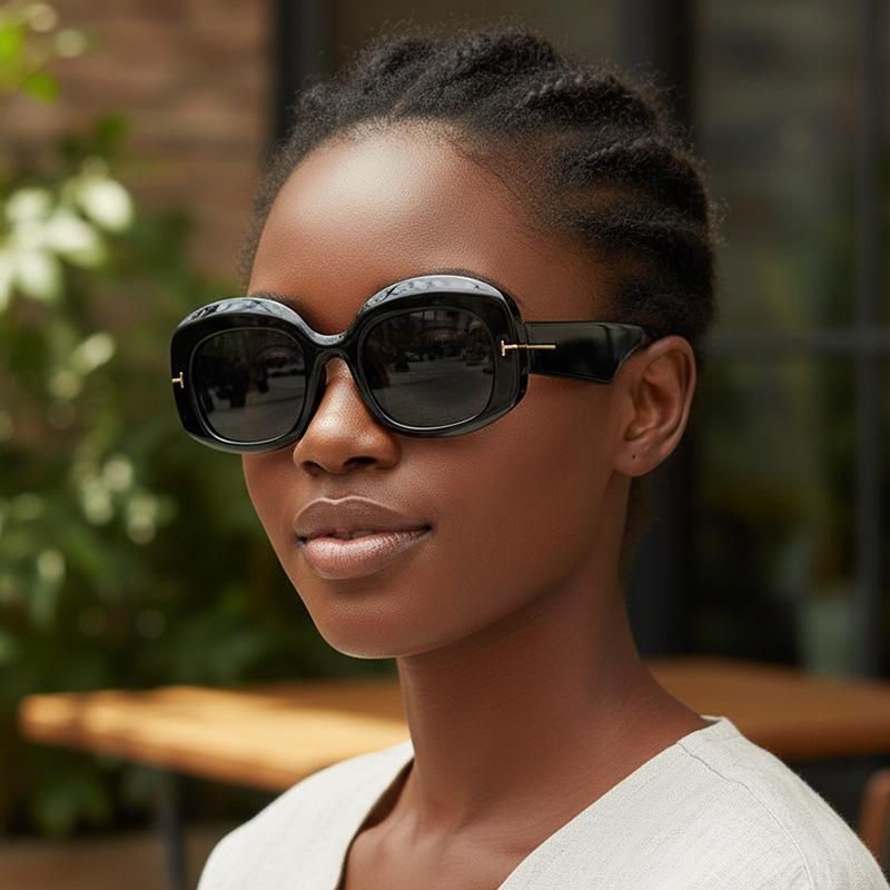 European and American ins wind connection versatile retro large frame street shot sunglasses outdoor sunscreen fashion trend sunglasses