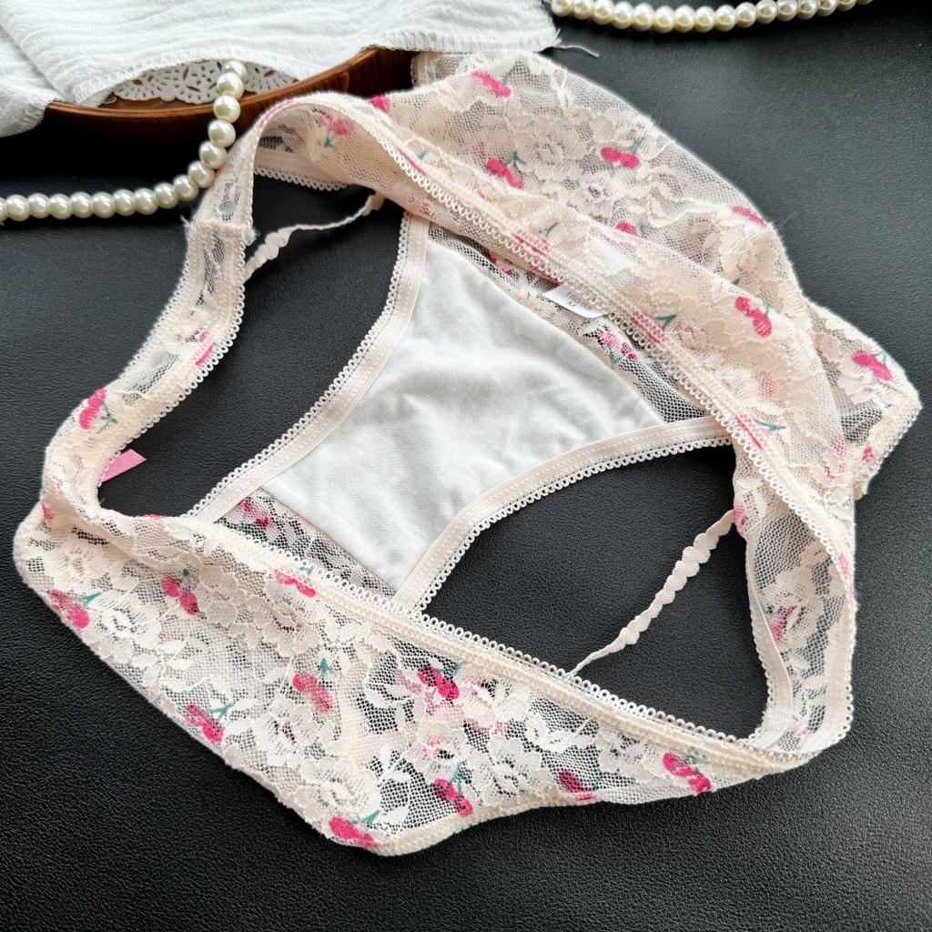 Lady Summer Sexy Lace Lovely Pure Desire Wind Print Triangle Briefs