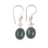 Moss Agate Gemstone 925 Sterling Silver Handcrafted Jewelry Earrings For Wife EE-6-27