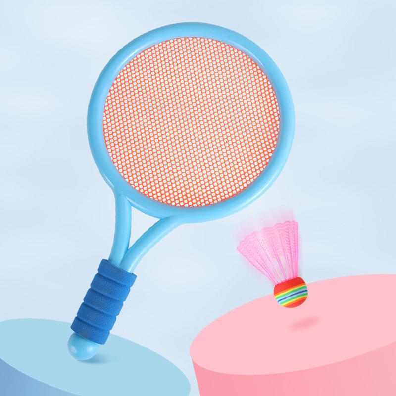 1 Set Bunte Plastik-Badminton-Tennis-Kombi-Schläger-Set mit 2 Bällen Geeignet für Party-Interaktionsspiele Sportaktivitäten ZYF