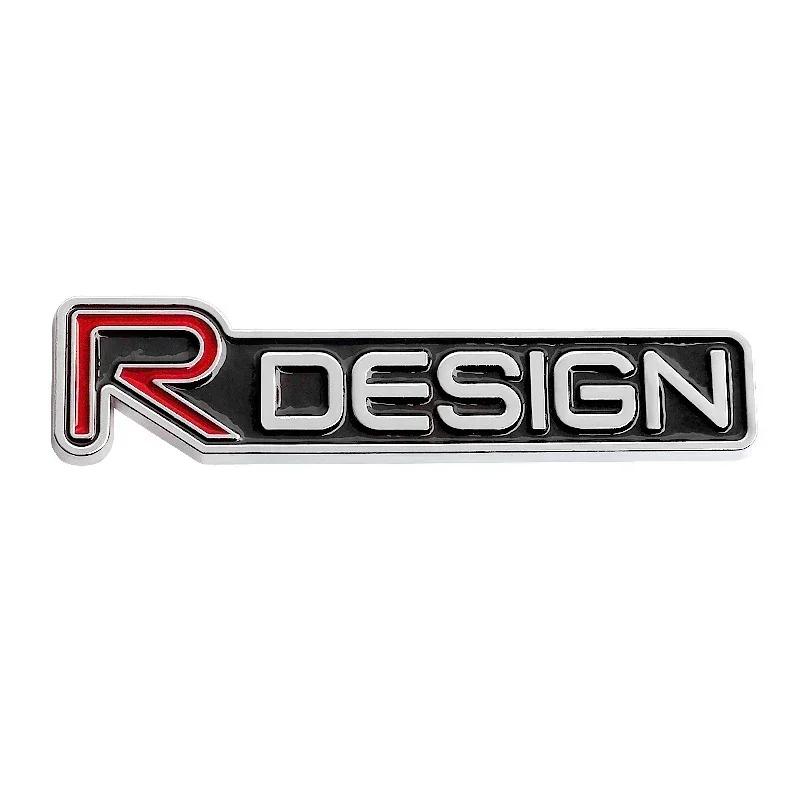 3D Metall R Design Logo für Auto Heckstoßstange Klebeabzeichen für Volvo Rdesign XC90 S60 XC60 V70 S80 S40 V50 V40 V60 C30