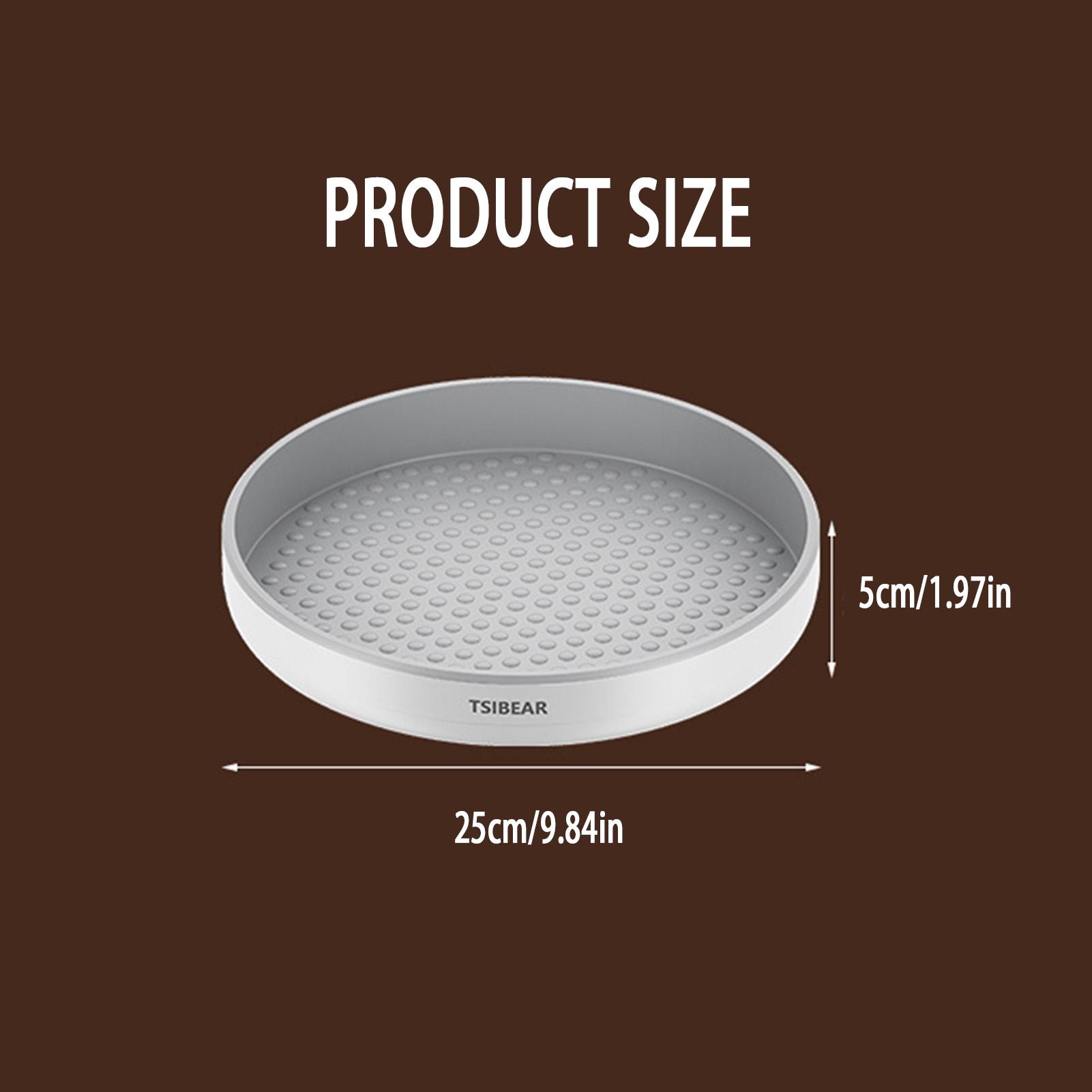 25/30cm Storage Rack Desktop Kitchen Spice Organizer Rotating Kitchen Spice Organizer For Cabinets Pantry Fridge Countertops