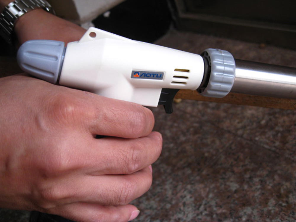 360 degrees  Rotatable Reliable Safe Butane Gas Torch Burner Auto Ignition Camping BBQ Flamethrower Flame