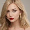 2026 European Elegant Mesh Crystal Hoop Earrings - Luxury Sparkling U-Shaped Ear Buckles for Women Niche Design Jewelry