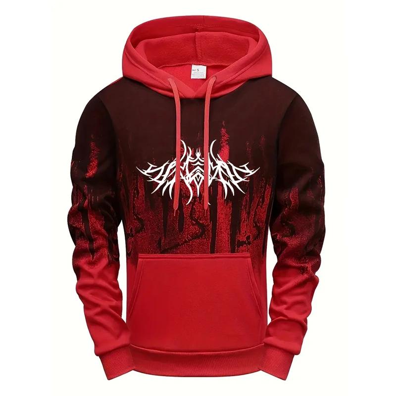Herren Kapuzenpullover Hohe Qualität Y2K Stil Streetwear Pullover Männlich Herbst Winter Täglich Lässig Sport Kapuzenpullover Fitnessstudio Fitness Oberteil