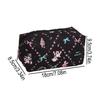1PC Cute Large Capacity Pencil Case Floral Bow Print Portable Stationery Storage Pouch Zipper Pen Bag School Supplies Gift
