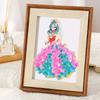 Painting Sticker DIY Craft Toys Kid Art Girls Poking Princess Dress Handmade Magical Children Gifts DIY Poke Toy