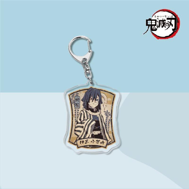 Tanjiro Nezuko Acrylic Keychain  Anime Character Pendant Car Key Chain Bag Hanging Gift Toy