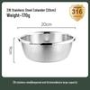 Stainless Steel Food Grade Kitchen Colander & Drain Basket