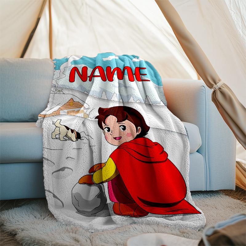 Personalized Custom Name Blanket - Heidi Print Design,Blanket for Sofa,Bed,Travel,Camping - Soft and Warm, Great Gift